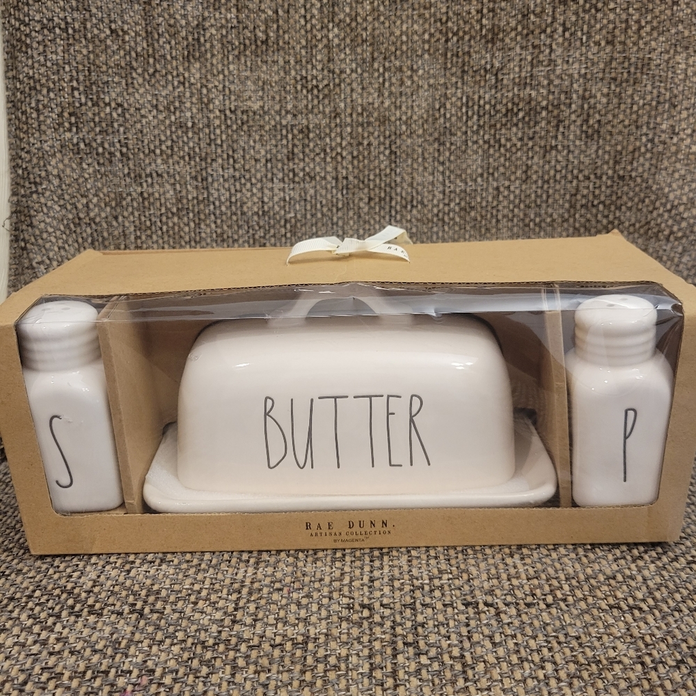 Rae Dunn Salt and Pepper Butter Dish